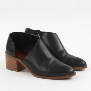 1STATE Black Cutout Block Heel D'Orsay Bootie sz 8